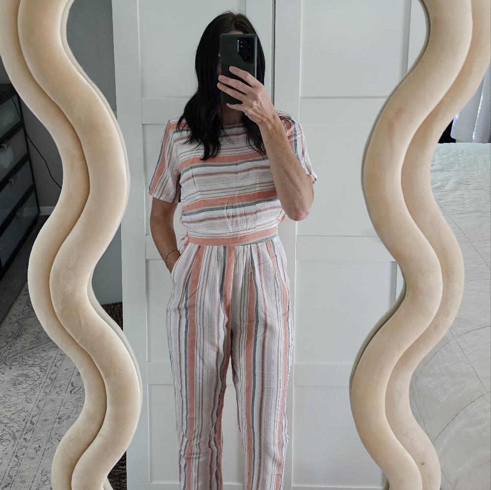 Roolee - Brixton striped jumpsuit - peach - Picture 3 of 6